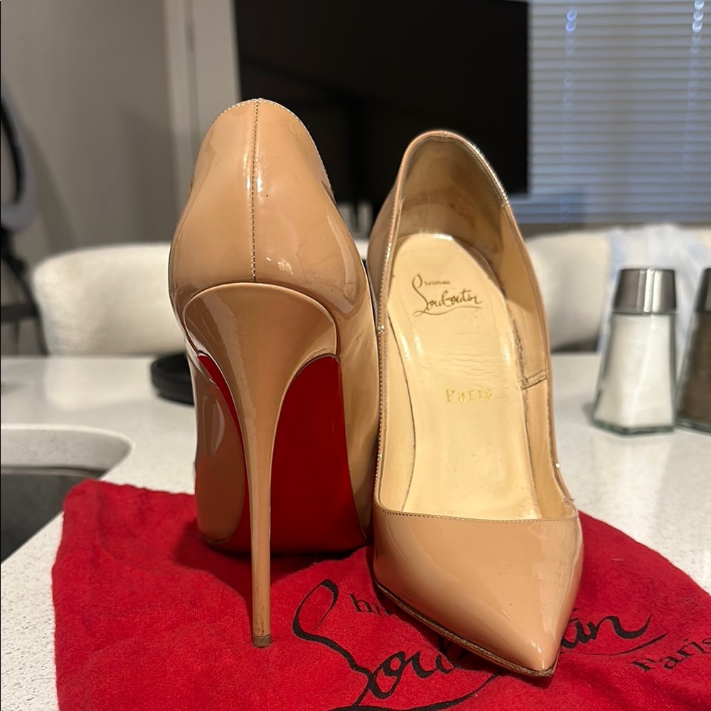 Christian Louboutin Tan Stiletto Heels
